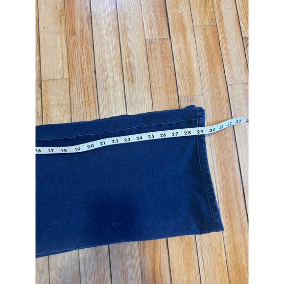 Vintage Norm Thompson Dark Rinse Wide Leg High Waist Jeans - Picture 9 of 10